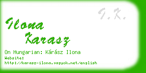 ilona karasz business card