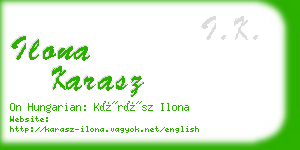 ilona karasz business card